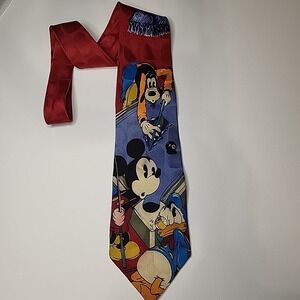 VINTAGE Atlas Design Mickey & Co Disney Mickey Goofy Donald Billiards Necktie